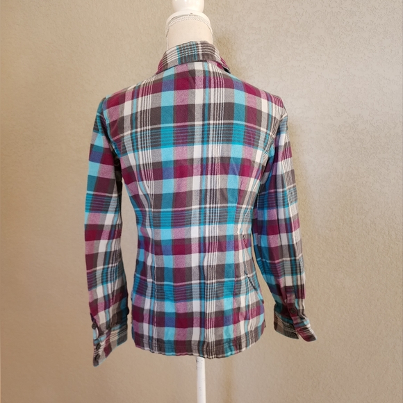 Patagonia fjord flannel organic cotton button down shirt size 6 - Picture 6 of 7